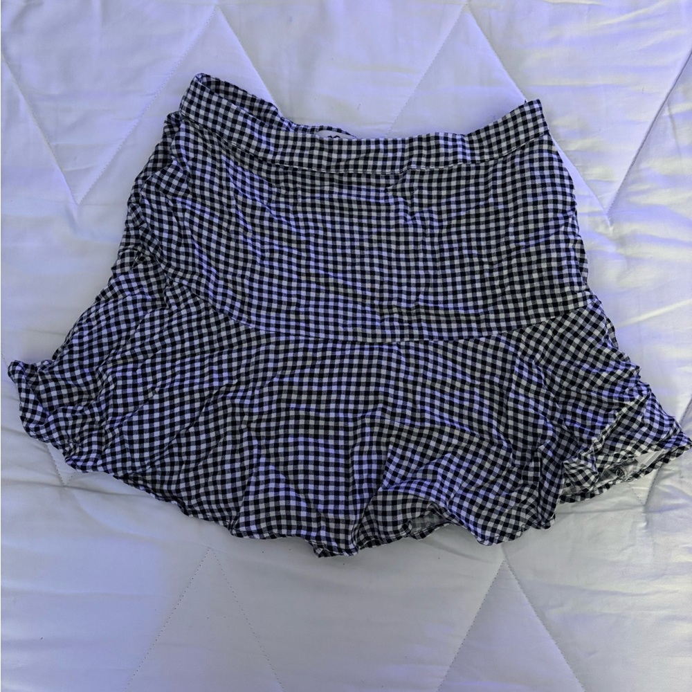 Gingham Skort